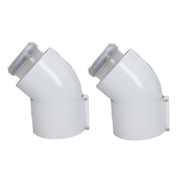 BULEX Set de 2 coudes 45° Ø 60/100 – Alu/PP pour chaudière condensation