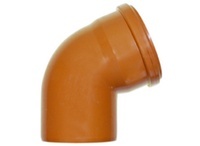 COUDE EGOUT 45° MF D.125 orange