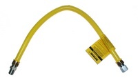 FLEX.GAZ INOX + GAINE PVC JAUNE 1/2 X 150cm